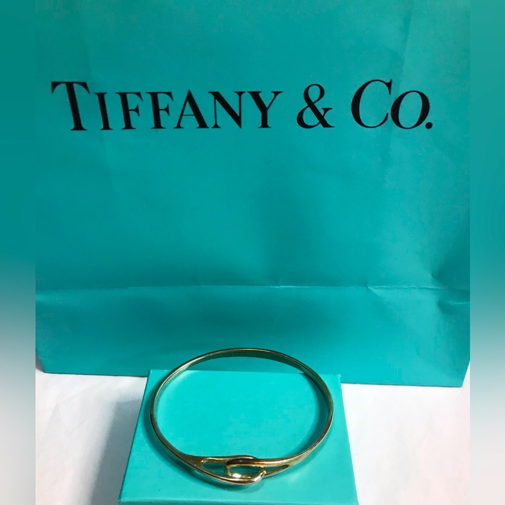 Tiffany & Co. Sterling Silver Infinity Double Loop Bangle Bracelet